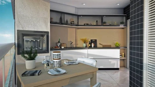 Apartamento com 46.13 m2 - Mirim - Praia Grande SP