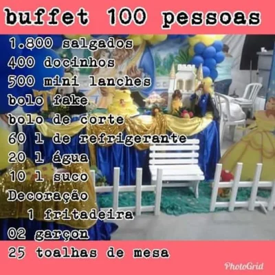 Buffet para 100 Pessoas