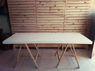 Mesa Cavalete 2m + Painel 3m Desmontável
