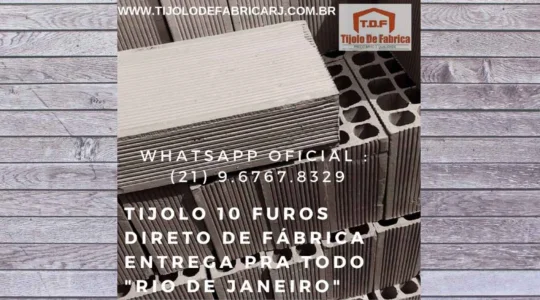 Tijolo Direto de Fábrica Whatsapp: (21) 9.6767.8329 Carapebus - RJ