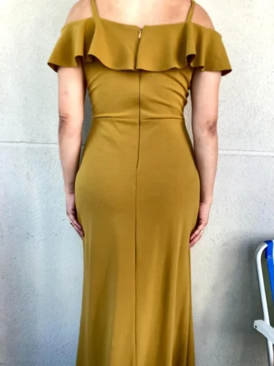 Vestido Longo Mostarda (amarelo Queimado) 42 (m)