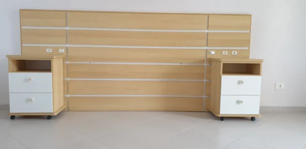 Cabeceira de Cama + Criados + Guarda Roupa