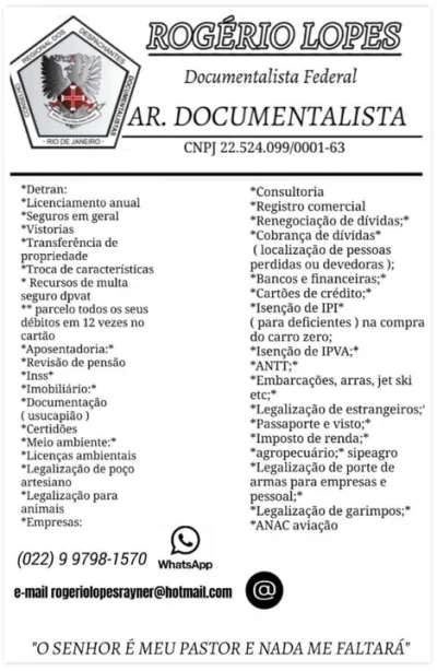 Despachante Documentalista Federal