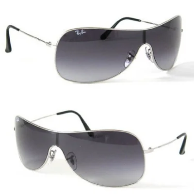 Ray Ban Mascara Rb3321 Prata Lente Fume Degrade Novinho