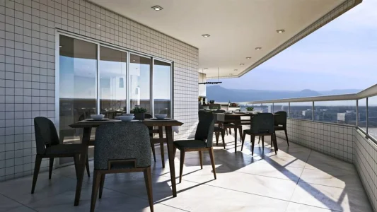 Apartamento com 46.13 m2 - Mirim - Praia Grande SP