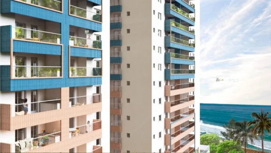 Apartamento com 91.14 m2 - Tupi - Praia Grande SP
