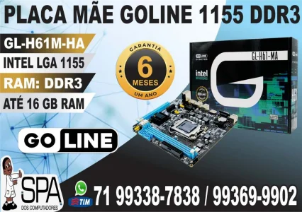 Placa Mãe Goline Gl-h61-ma Socket 1155 Vga Ddr3 em Salvador BA