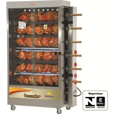 Máquina de Frango 6 Espeto 30 Frangos - Progás Pronto Entrega