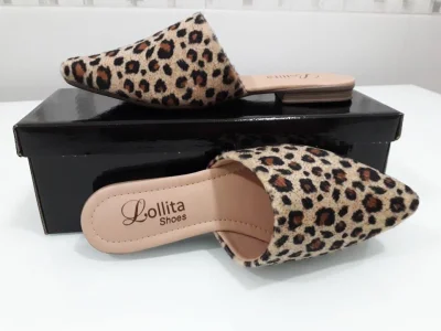 Mule Lollita Velvet Onça