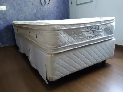 Cama Box Mais Colchão Fa Montana de 0,98cm Queen Solteiro