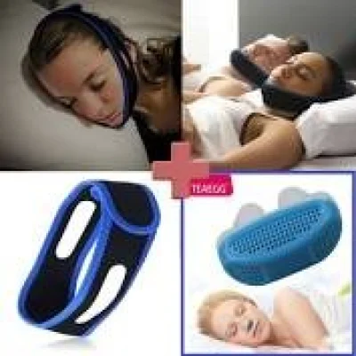 Kit Dispositivo Anti Ronco Purificador Clip Nasal + Faixa Anti