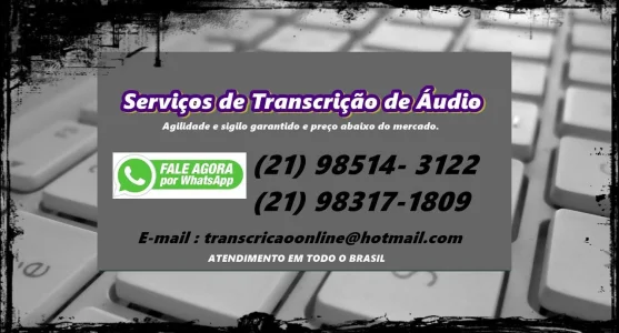 Transcrição de áudios e Vídeos [entrega Rápida]