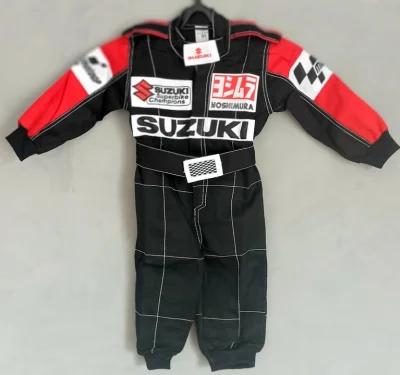 Macacão Infantil Corrida Unissex Fantasia Suzuki Preto