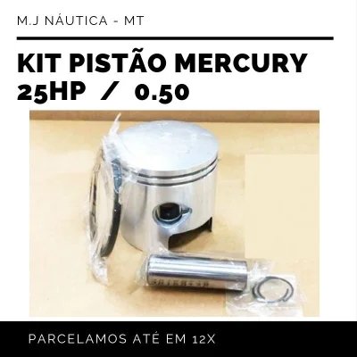 Kit Pistão Mercury 25hp / 0.50