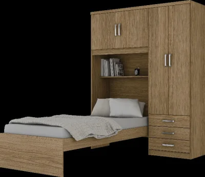 Guarda Roupas com Cama Solteiro