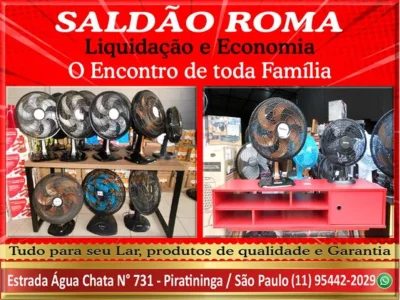 Ventiladores Novos com Desconto Saldão Roma