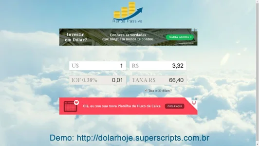 Script Php Dólar Hoje com Adsense Renda