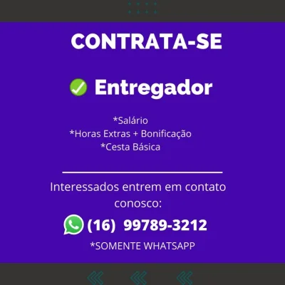 Vaga para Entregador