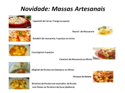 Massas e Molhos Artesanais