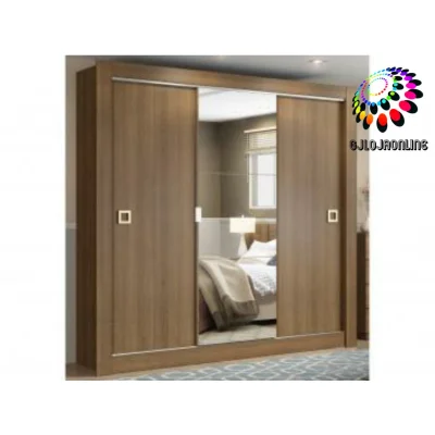 Guarda-roupa Casal 3 Portas de Correr Madesa - City 1056-1e com Espelh