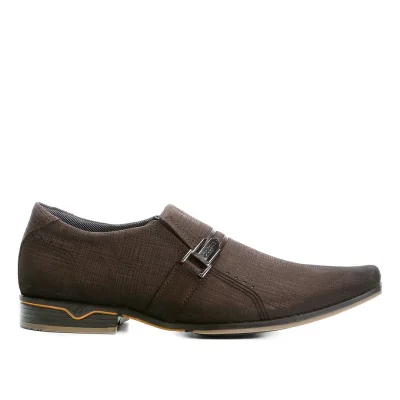Sapato Casual Couro Pegada Textura Masculino Café