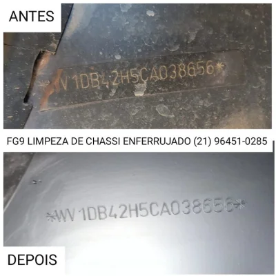 Recuperação de Numeração de Chassi Enferrujado