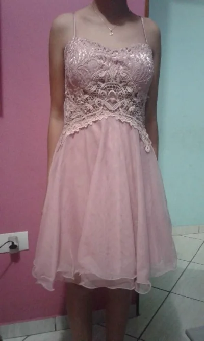 Vestido Curto Rosé