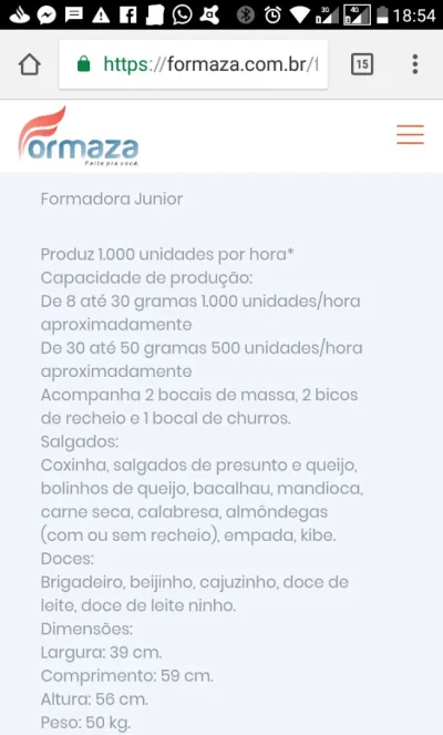 Modeladora de Salgados