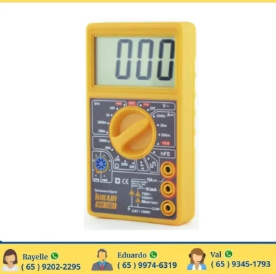 Multímetro Digital Hm-1001 Display Lcd Temperatura Hikari