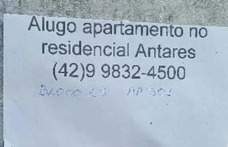 Alugo Apartamento em Ponta Grossa no Residencial Antares com 3 Quarto