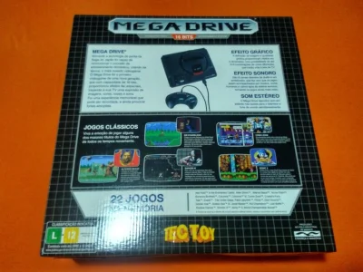 Mega Drive (2 Joysticks+sd c/ 22 Jogos) + Livro Definitivo Mega Drive
