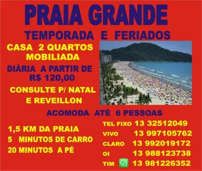 Praia Grande - Temporada e Fins de Semana
