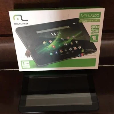 Tablet Multilaser M9 Quad Core Android 4.4 8gb 9" Preto na Caixa com Todos Os Acessórios