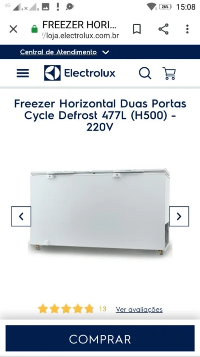 Freezer Seminovo