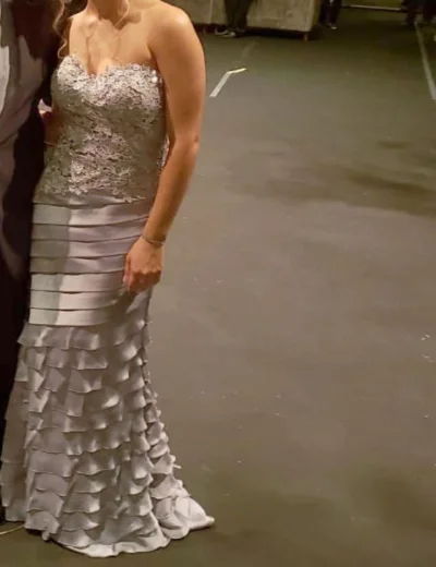 Vestido de Festa Prata Mac Duggal