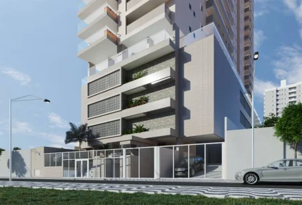 Apartamento com 101.56 m2 - Aviação - Praia Grande SP