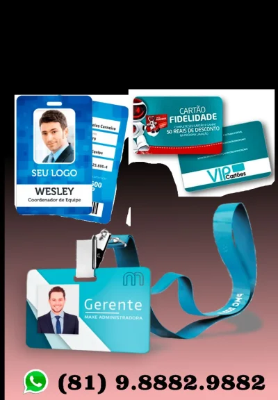 Crachá Cartão Fidelidade Controle de Acesso Convênio em Pvc