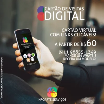 Cartão de Visita Digital - Arte Profissional!