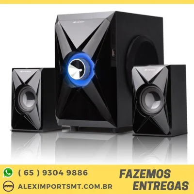 Caixa de Som Subwoofer 2.1 Canais 40w Rms Preto