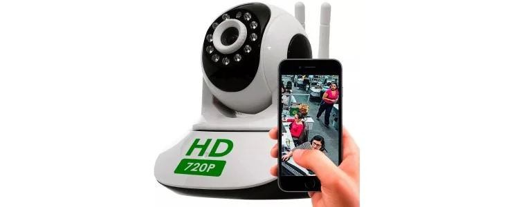 Câmeras Ip sem Fio Hd 720p 1.3 Mp Wi-fi Noturna Gira 360 Graus