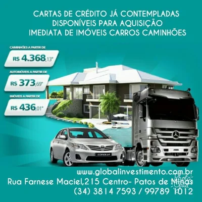 Cartas de Crédito Já Contempladas com Total Segurança