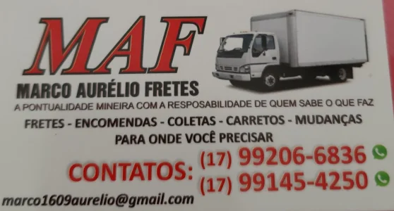 Faço Fretes Auriflama SP