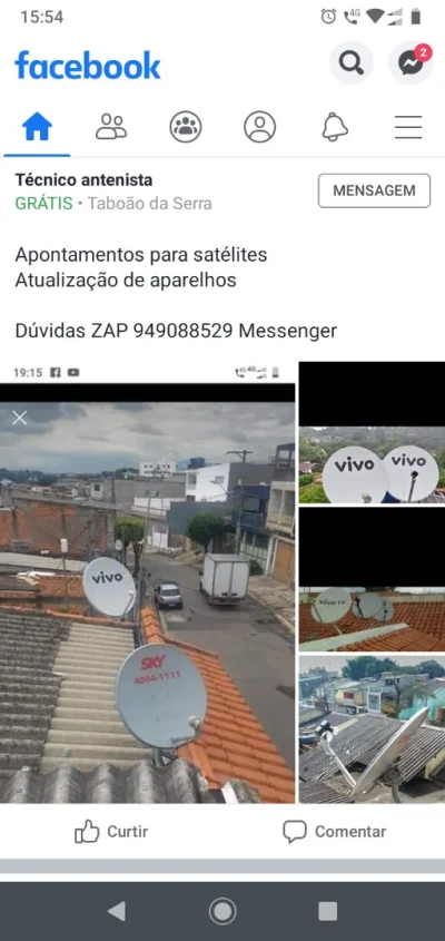 Antenista Valo Velho e Regiões