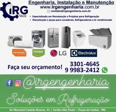 Conserto Projetos e Peças para Geladeira, Máquinas de Lavar e Ar Condi