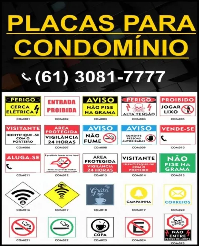 Placas para Condomínio