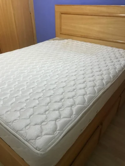 Cama Queen Madeira Maciça + Colchão