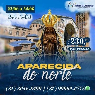 Excursão Aparecida do Norte - Saindo de Bh