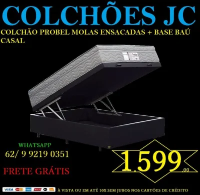 Colchão: Probel Prodormir Evolutiom Molas Ensacadas Base Baú