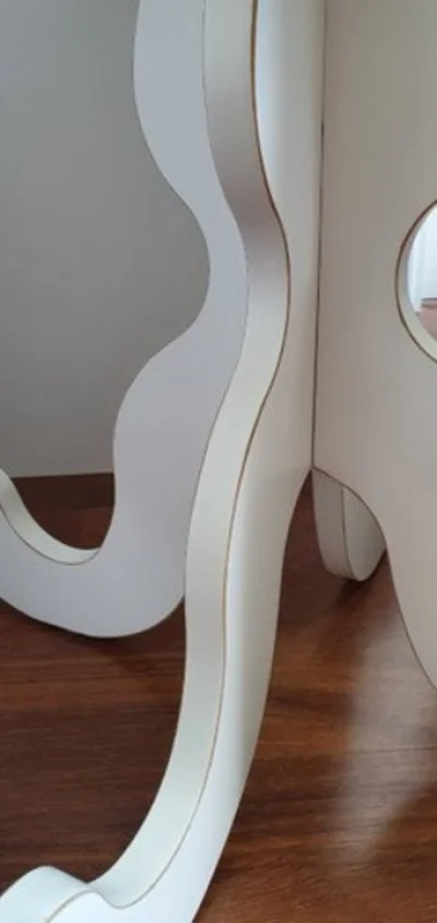 Mesa Apoio Circular - Estilo Provençal - Acompanha Tampo de Vidro