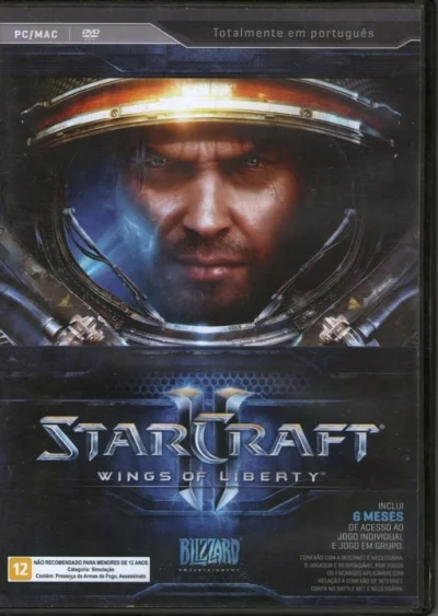 Kit Game Starcraft 2 Wings Of Liberty + Manual e Passes